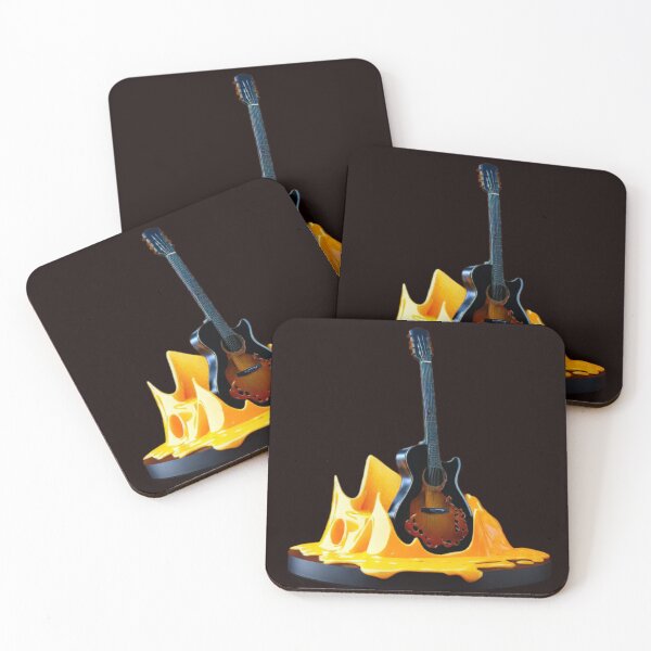 Item preview, Cheerful Musical Instrument, Guitar Flowing Like Cheddar Cheese designed and sold by vuslatmedia.