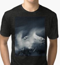 Darkness and chaos over the mountain Tri-blend T-Shirt