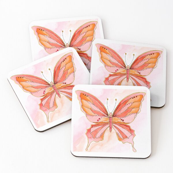 Item preview, Watercolor Golden Butterfly designed and sold by Gianinagg.