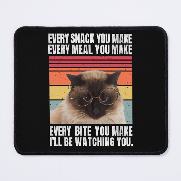 Item preview, Distressed Retro Stripe Birman Cat Funny Quotes - I'll Be Watching You Essentials designed and sold by CanvasThread.