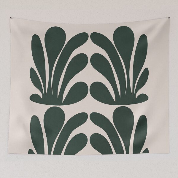 Item preview, Black Beige Abstract, Organic Shapes, Boho Plant Illustration 2 designed and sold by technicolorable_art.