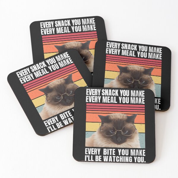 Item preview, Distressed Retro Stripe Birman Cat Funny Quotes - I'll Be Watching You Essentials designed and sold by CanvasThread.
