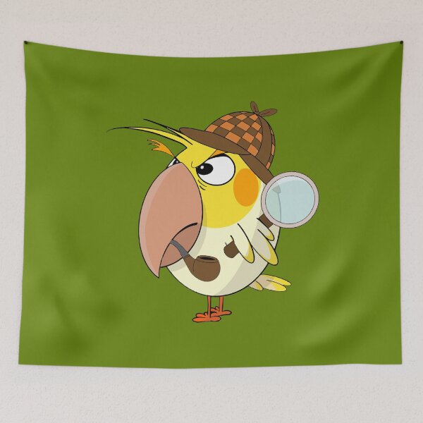Item preview, Funny Sherlock Holmes Cockatiel designed and sold by YoshiArtDesign.