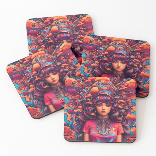 Item preview, Psychedelic Girl Desing designed and sold by Becooldesing.
