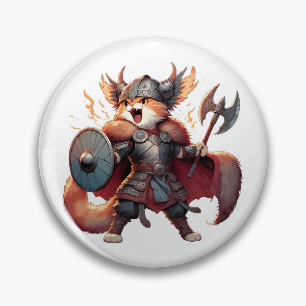 Item preview, Funny Viking Warrior Cat Norse Mythology Anime Portrait designed and sold by TomFrontierArt.