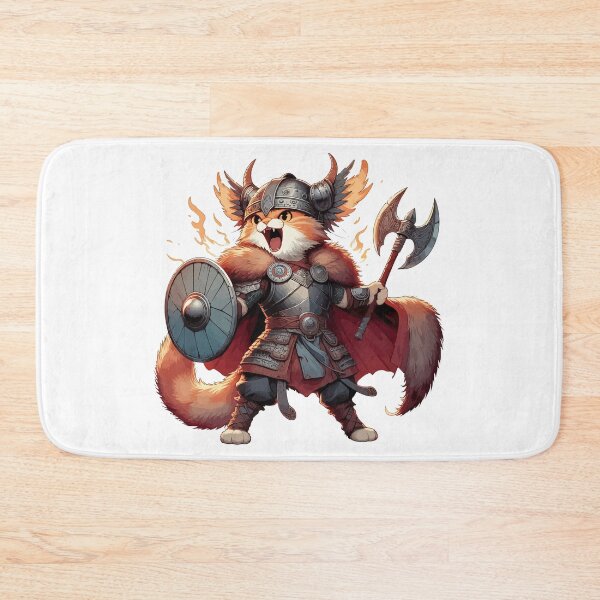 Item preview, Funny Viking Warrior Cat Norse Mythology Anime Portrait designed and sold by TomFrontierArt.