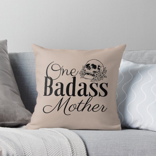 Item preview, One Badass Mother with Skull and Roses designed and sold by ASeasonalFlair.