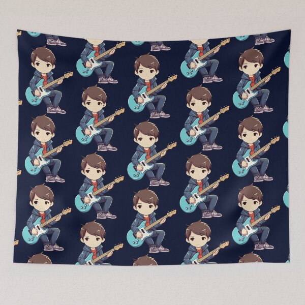 Item preview, A boy playing his favourite guitar (6) designed and sold by milaboydczk.