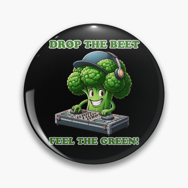 Aperçu de l'œuvre Broccoli Beats : DJ Veggie Spinner créée et vendue par vk09.