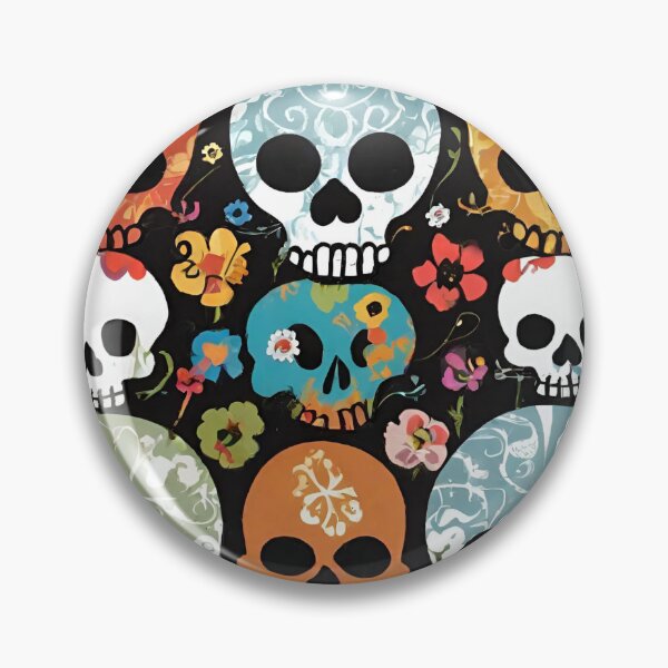 Item preview, The Colorful Flirty Skulls 2 designed and sold by lorocoloro.