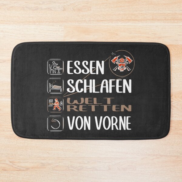 Artikelvorschau, "Super Feuerwehrmann". Essen, schlafen, Welt retten, von Vorne. entworfen und verkauft von silentcolors.