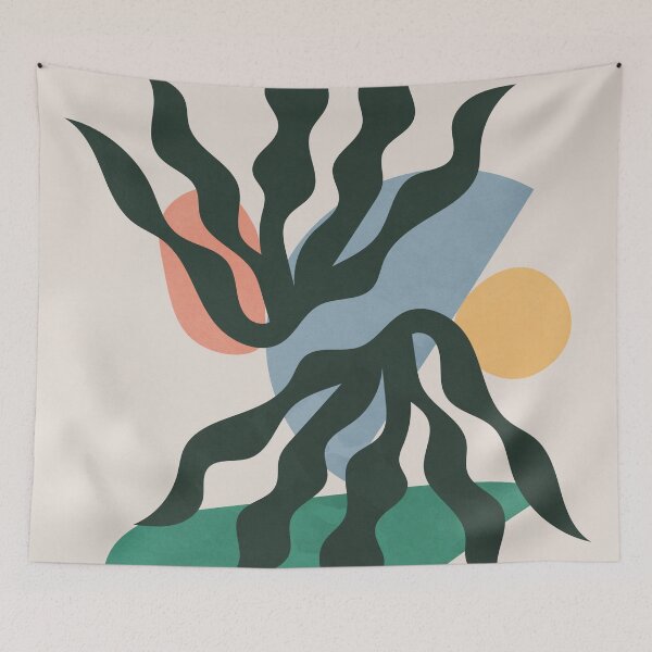 Item preview, Two Plants, Boho, Botanical, Pastel Color designed and sold by technicolorable_art.