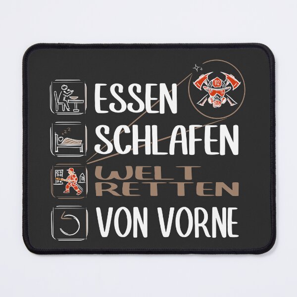 Item preview, "Super Feuerwehrmann". Essen, schlafen, Welt retten, von Vorne. designed and sold by silentcolors.