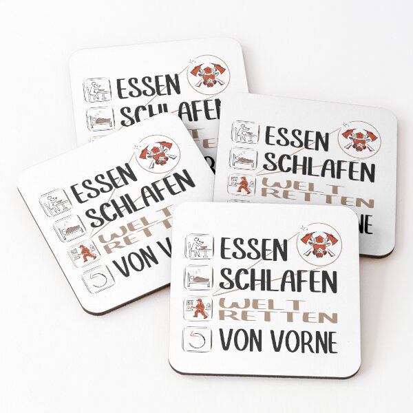 Item preview, "Super Feuerwehrmann". Essen, schlafen, Welt retten, von Vorne. designed and sold by silentcolors.
