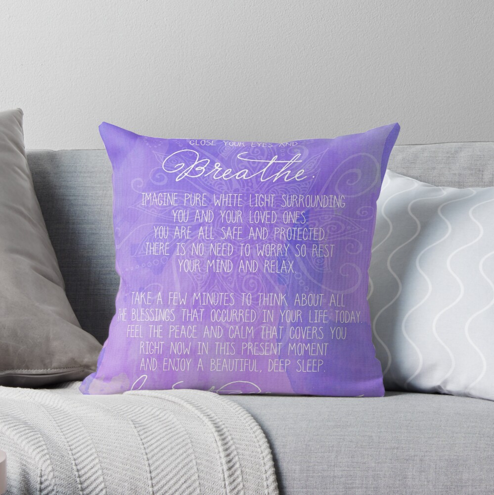 Relax, Rest, Be Blessed - Small Throw Pillow