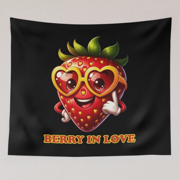 Item preview, Smitten Strawberry: A Berry Big Heart designed and sold by vk09.