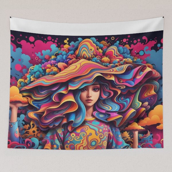 Item preview, Psychedelic Girl Desing designed and sold by Becooldesing.
