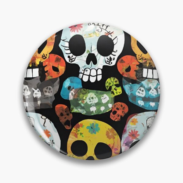 Item preview, The Colorful Flirty Skulls 4 designed and sold by lorocoloro.