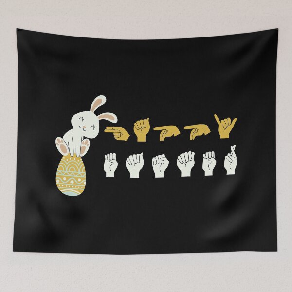 Item preview, ASL Happy Easter V - Cute Easter designed and sold by Lemon Pepper.