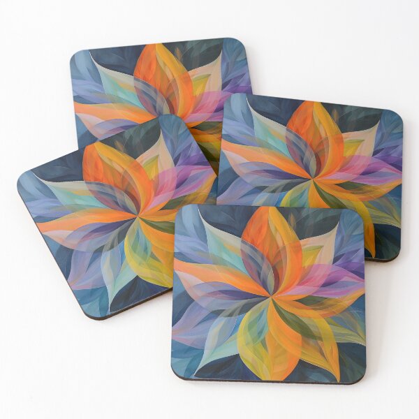 Item preview, colorful abstract blooming flower designed and sold by dcrc.