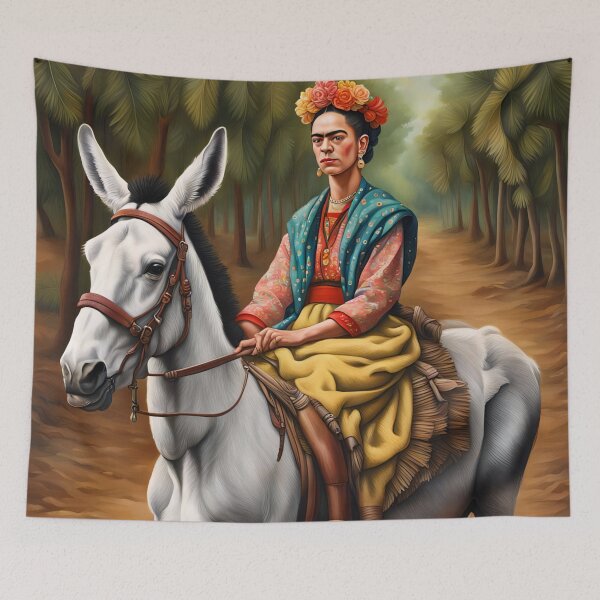 Item preview, Frida Kahlo riding a donkey  designed and sold by Joanne Walsh.