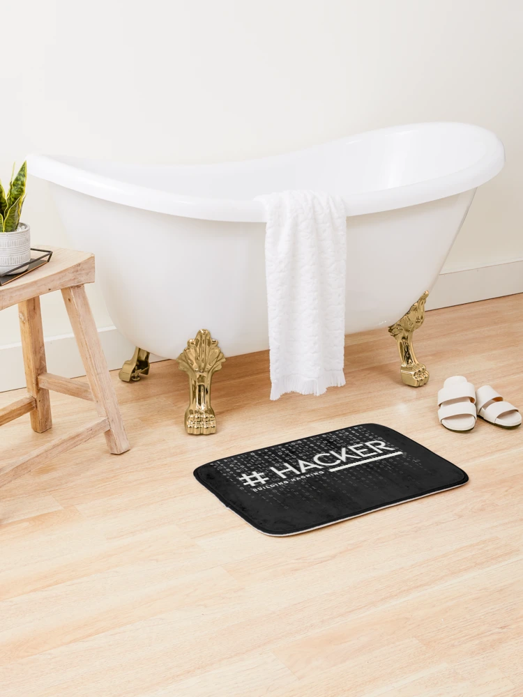 Thumbnail 2 of 6, Bath Mat, Hacker Building Hacking designed and sold by BuildingHacking.