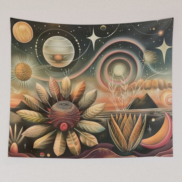 Artikelvorschau, Esoterische Kunst, ein kosmisches Blumenarrangement im schamanischen Vintage-Stil. entworfen und verkauft von David-CoBo.