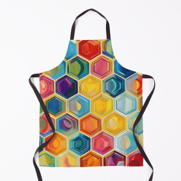 Item preview, Colorful hexagon wallpaper pattern designed and sold by dcrc.