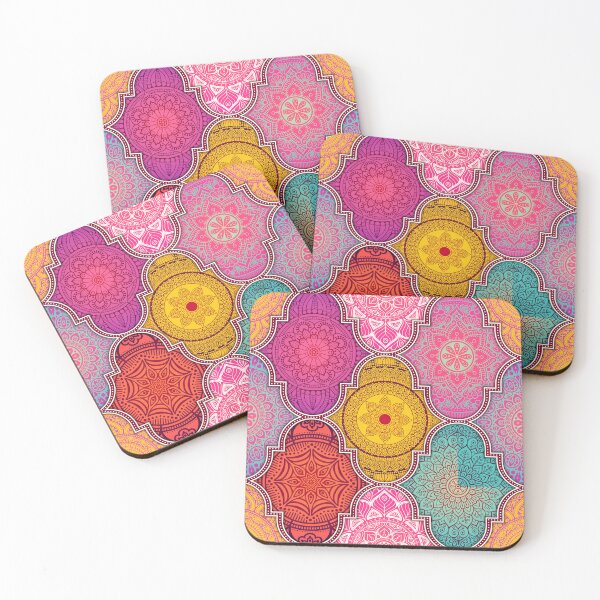 Item preview, Colorful Ethnic Pattern in pinks and yellow designed and sold by MissQuiss.
