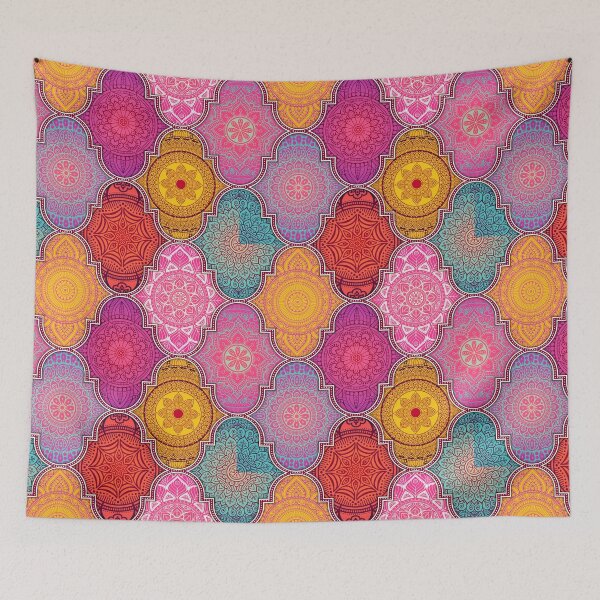 Item preview, Colorful Ethnic Pattern in pinks and yellow designed and sold by MissQuiss.