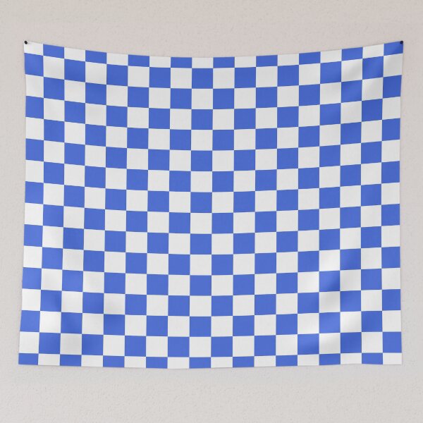 Item preview, Small Checkered - White and Royal Blue designed and sold by JustPatterns2.