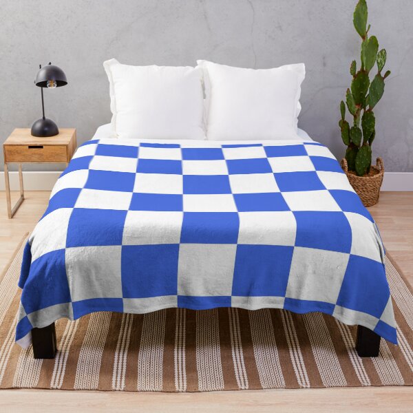 Item preview, Checkered - White and Royal Blue designed and sold by JustPatterns2.
