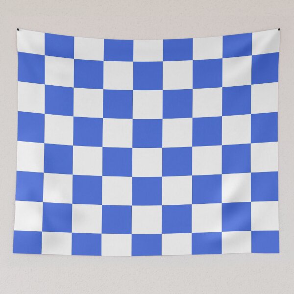 Item preview, Checkered - White and Royal Blue designed and sold by JustPatterns2.