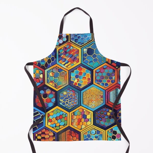 Item preview, Colorful hexagon wallpaper pattern designed and sold by dcrc.