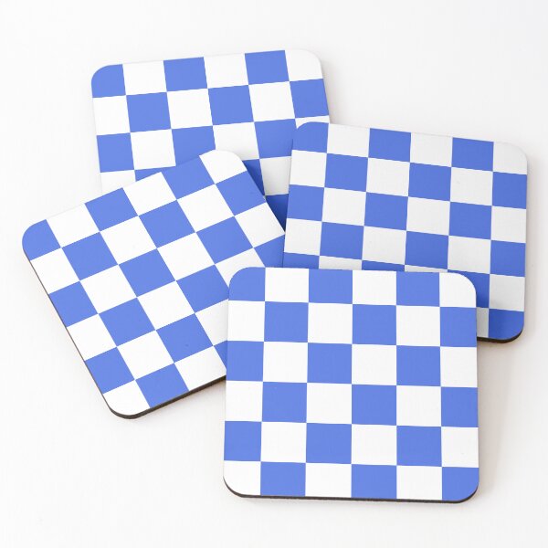 Item preview, Large Checkered - White and Royal Blue designed and sold by JustPatterns2.
