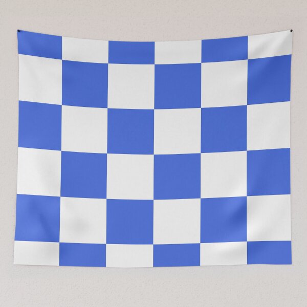 Item preview, Large Checkered - White and Royal Blue designed and sold by JustPatterns2.