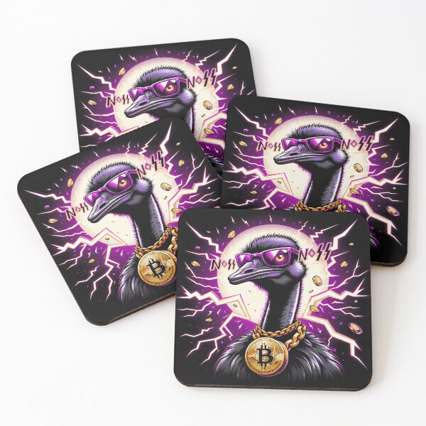 Item preview, $NOSS "Crypto Elegance: Lightning Ostrich with BTC Necklace" designed and sold by zzz888.