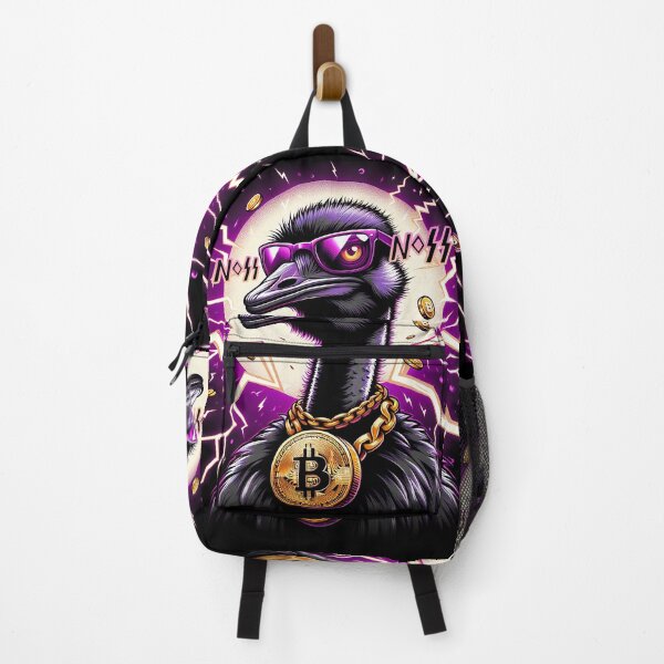 Item preview, $NOSS "Crypto Elegance: Lightning Ostrich with BTC Necklace" designed and sold by zzz888.