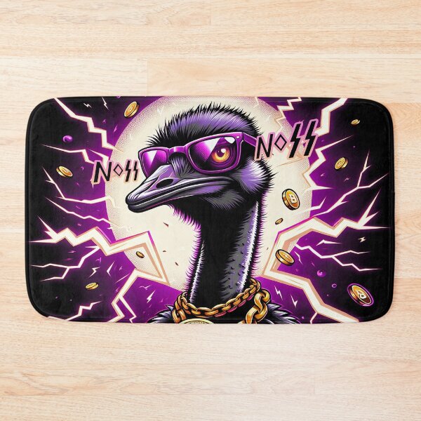 Item preview, $NOSS "Crypto Elegance: Lightning Ostrich with BTC Necklace" designed and sold by zzz888.
