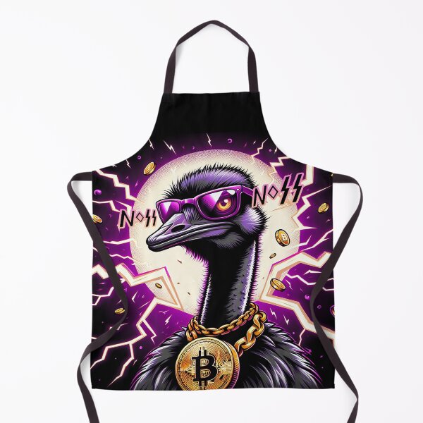 Item preview, $NOSS "Crypto Elegance: Lightning Ostrich with BTC Necklace" designed and sold by zzz888.