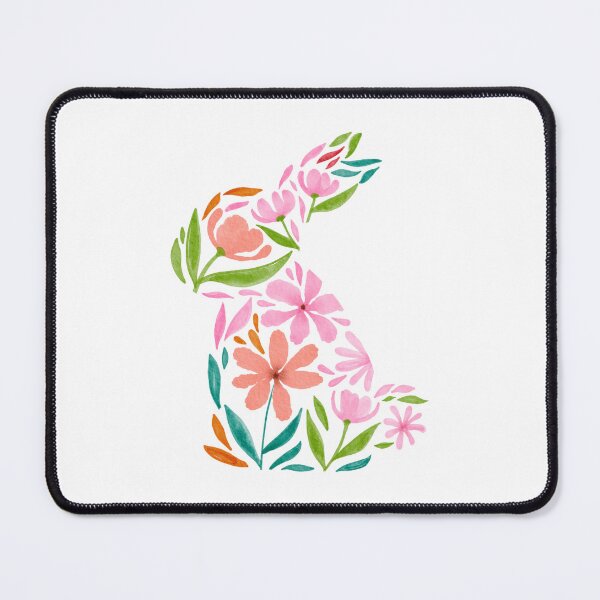 Item preview, Floral easter bunny watercolor designed and sold by DashBliss.