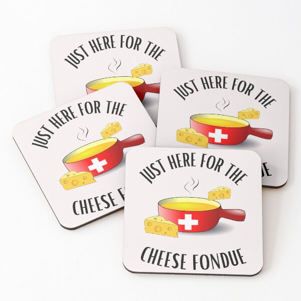 Item preview, Cheese with cheese fondue saying Just here for the cheese fondue designed and sold by Elwetritsche.
