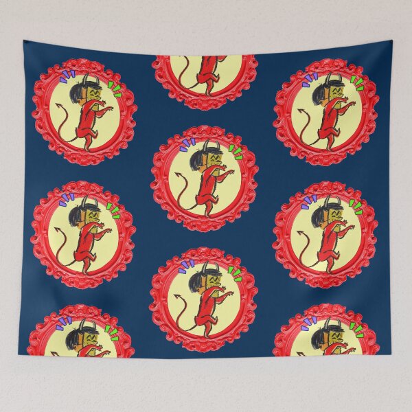 Item preview, Cute and funny design of a little red devil inside a red frame designed and sold by thgalleryit.