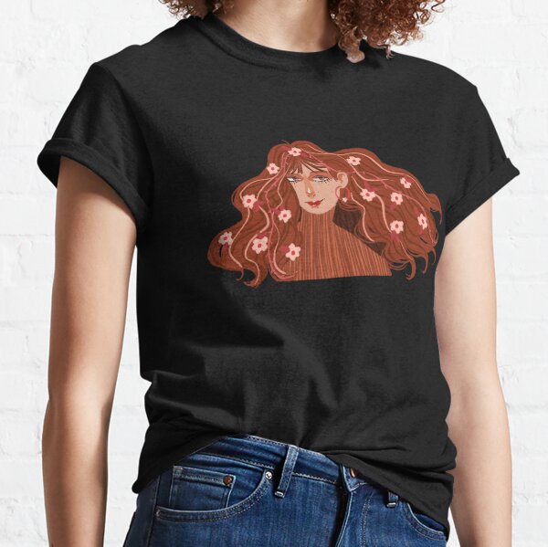 Wind in red hair Classic T-Shirt