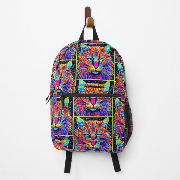 Item preview, Neon Feline: Colorful Cat Painting designed and sold by Health And Fitness Posts e-Store.