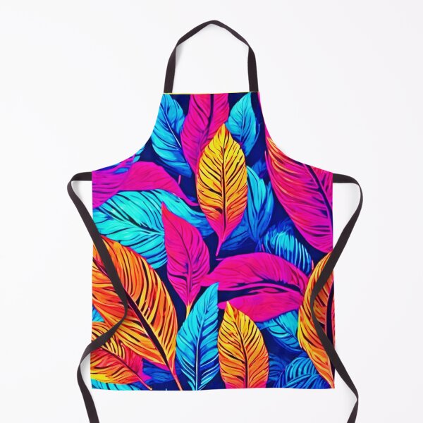 Item preview, Neon Foliage: Colorful Leaf Painting designed and sold by Health And Fitness Posts e-Store.