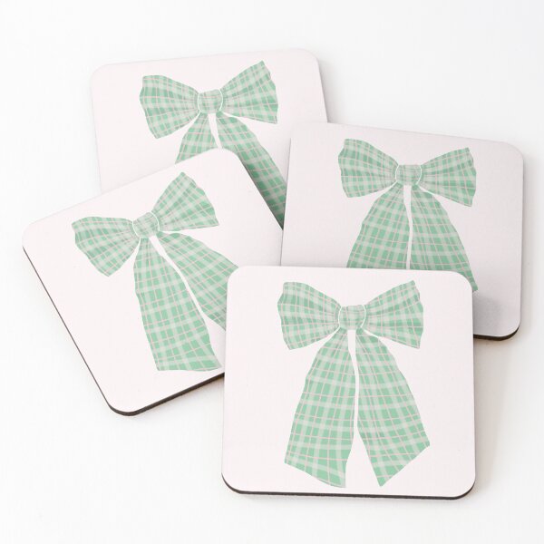 Item preview, Modern Green Gingham Romantic Coquette Hair Bow designed and sold by pink-cowboy.