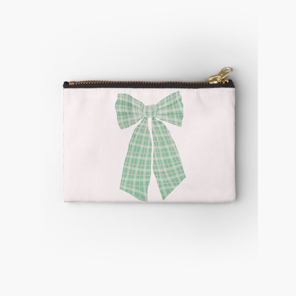 Item preview, Modern Green Gingham Romantic Coquette Hair Bow designed and sold by pink-cowboy.