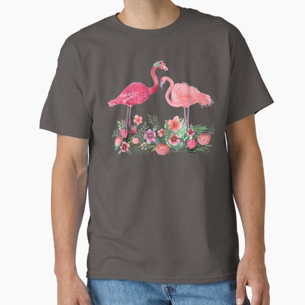 Item preview, Flamingo with Tropical Flowers by Magenta Rose Designs designed and sold by MagentaRose.