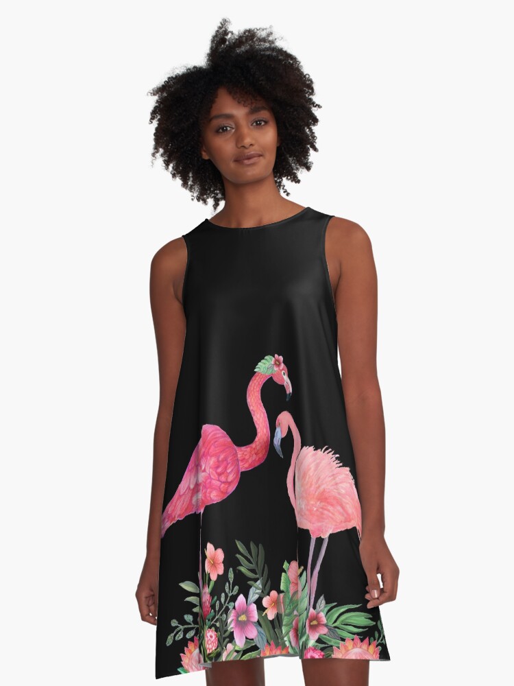 Tropical flamingo outlet dress